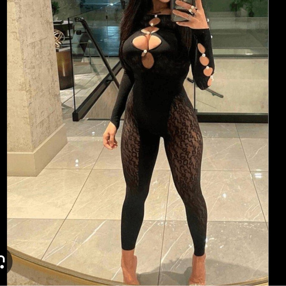 Sexy Mesh See through jumpsuit